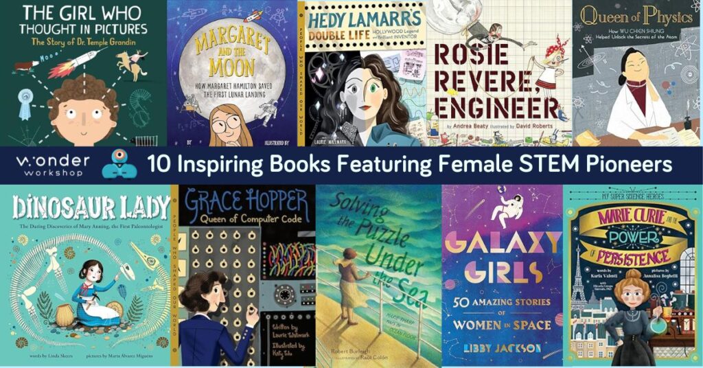 Book cover collage 10 Inspiring Female STEM Pioneers