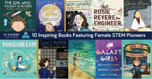 Book cover collage 10 Inspiring Female STEM Pioneers